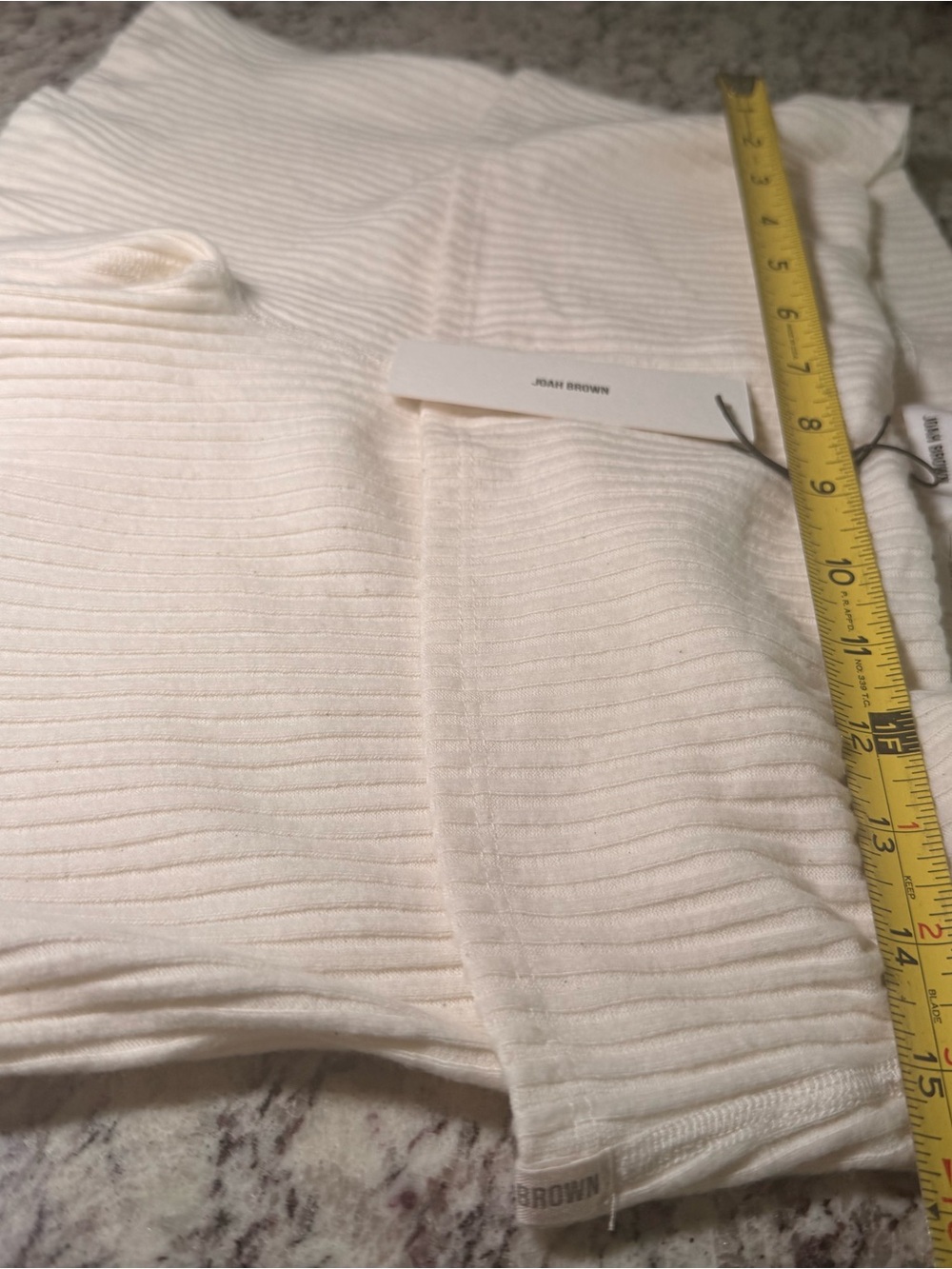 ♡ Joah Brown NWT Foldover Shorts in Natural Luxe Knit - Picture 8 of 10